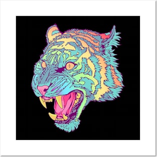 Rainbow Tiger Posters and Art